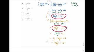 Sample HSC Ext2 Maths Exam: Multiple Choice