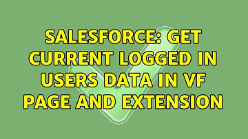 Salesforce: Get current logged in users data in VF page and extension