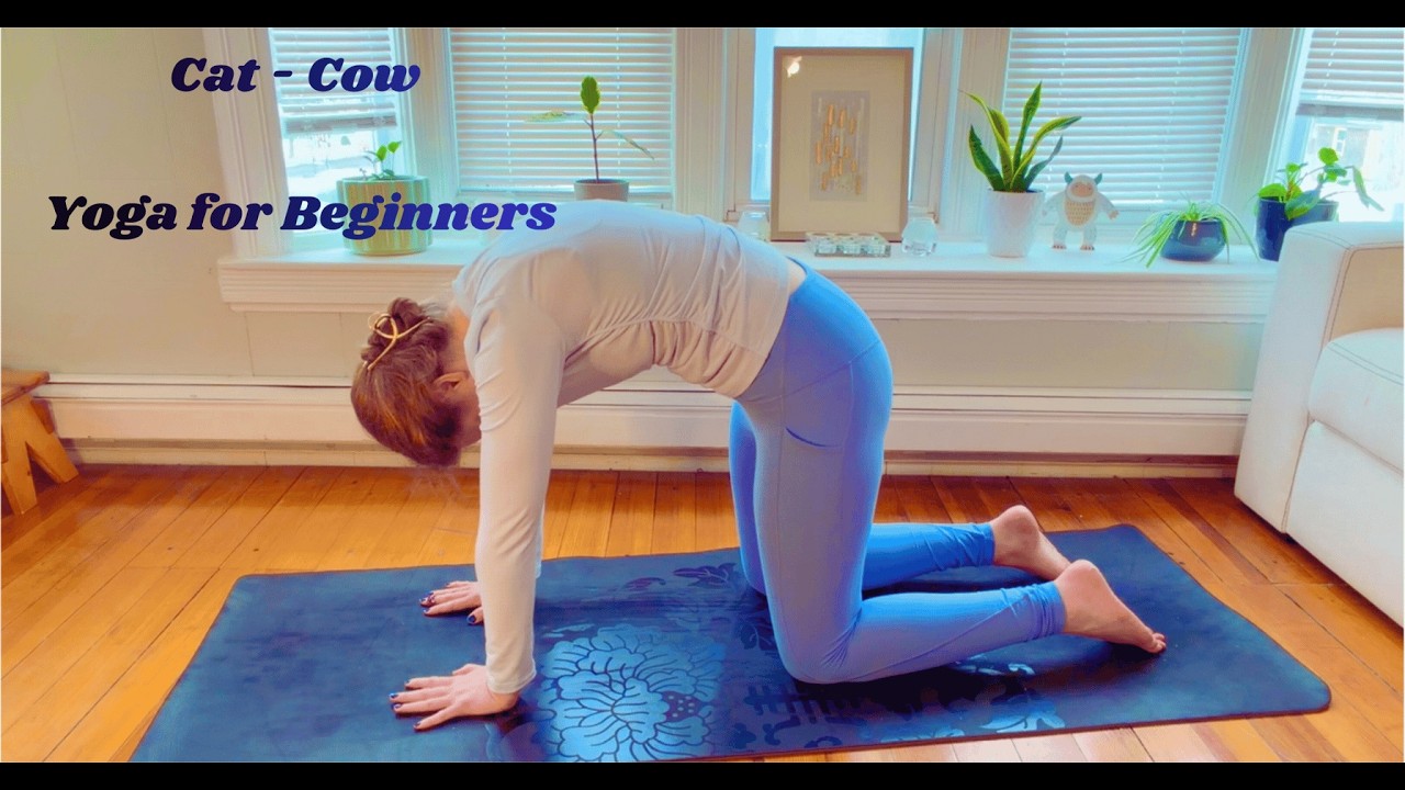 Cat Cow -    Marjaryasana-Bitilasana - Most Popular Yoga Poses for Beginners. February Yoga Goals!