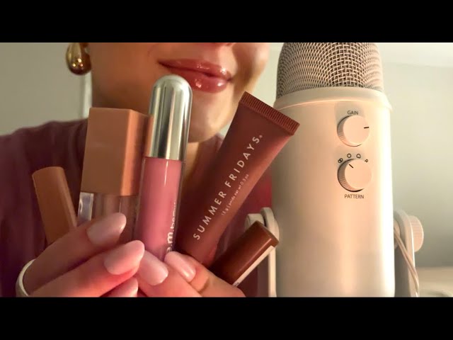 ASMR | lipgloss application on you💌💘(mouth sounds, almost touching, tapping)