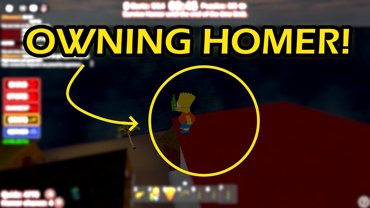 Owning Homers as bart in You VS Homer Roblox