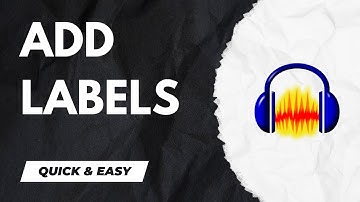 Audacity Tutorial - How To Add Labels In Audacity