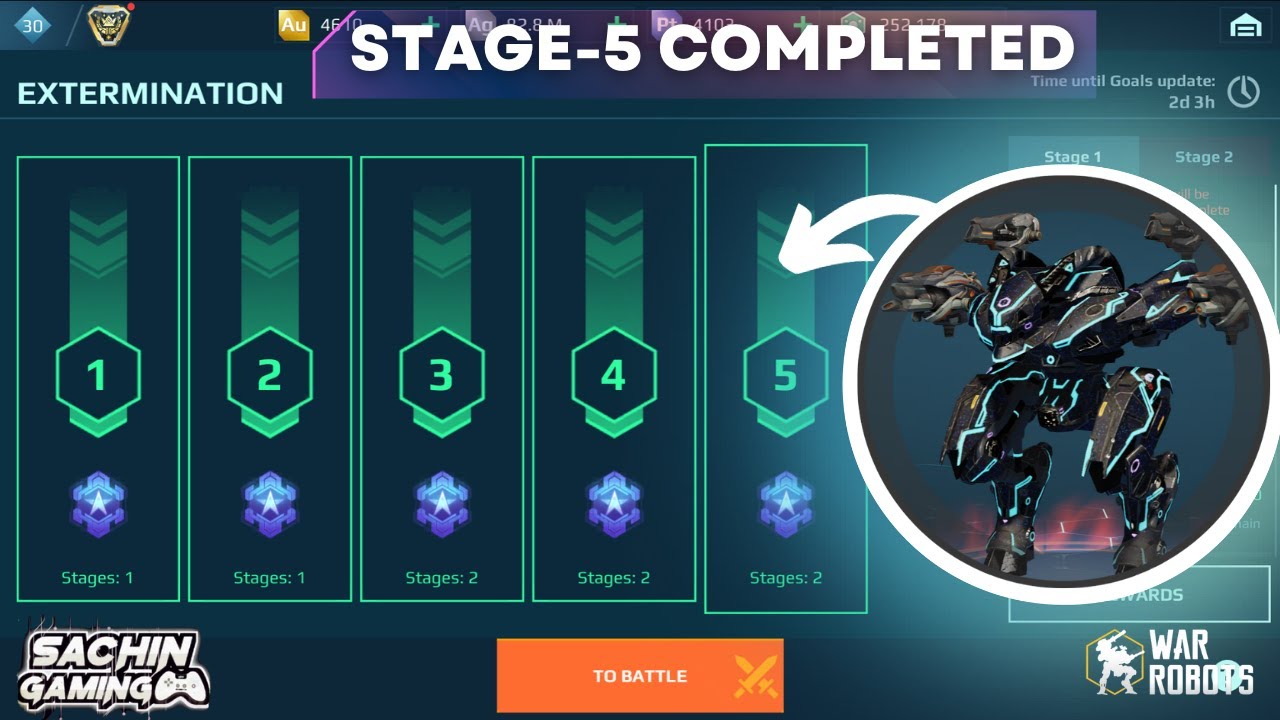 NEW Extermination Stage 5 Completed - War Robots Guide Video - YouTube
