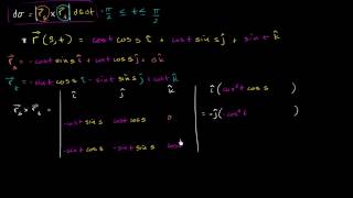 Famous 02   Surface integrals   07   Surface integral example part 2  Calculating the surface differential Profile