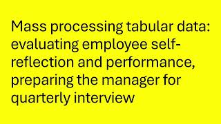 Exercise intro: Worker's performance evaluation