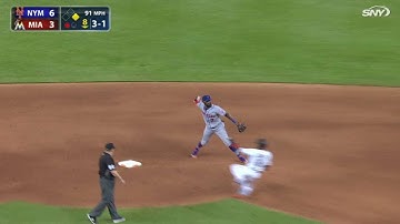 NYM@MIA: Cabrera, Reyes turn a double play