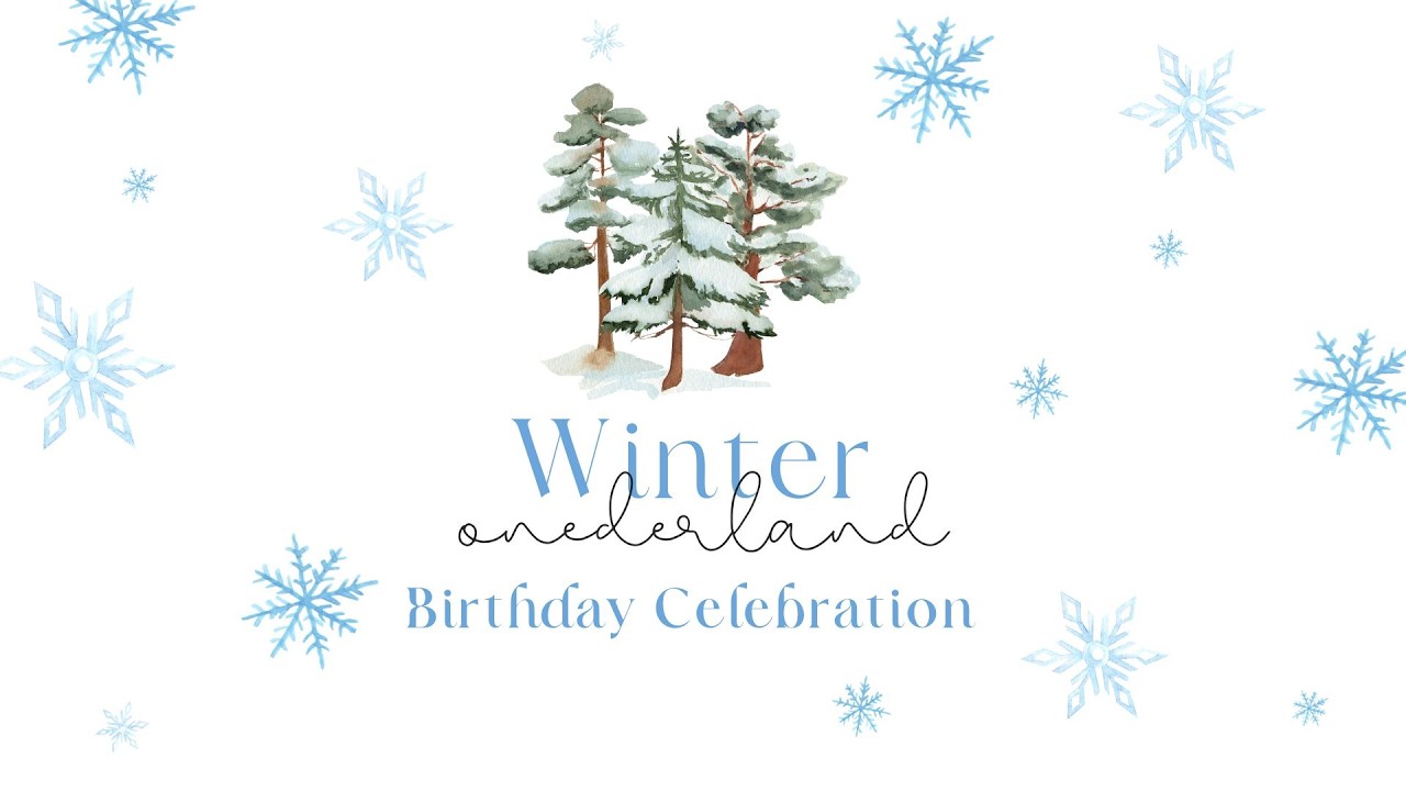 Winter Onederland 1st Birthday ❄️ | 2 Hour First Birthday Party TV Background Loop