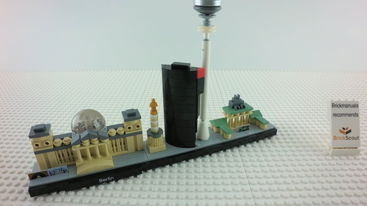 21027 LEGO® Architecture Set Berlin Speed Build Review 4k by Brickmanuals