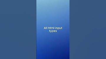 ALL input TYPES IN HTML #shorts #programming #recommended