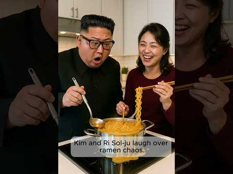 Kim Jong Un & Ri Sol-ju’s Hilarious Ramen Cooking Fail! #Shorts