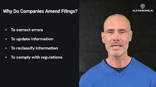 Changes and Amendments to SEC Filings: What Investors Need to Know
