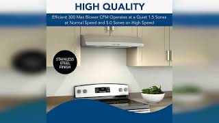 Review: Broan-NuTone BKSH130SS Sahale 30-inch Under-Cabinet Easy Install 4-Way Convertible Ran...