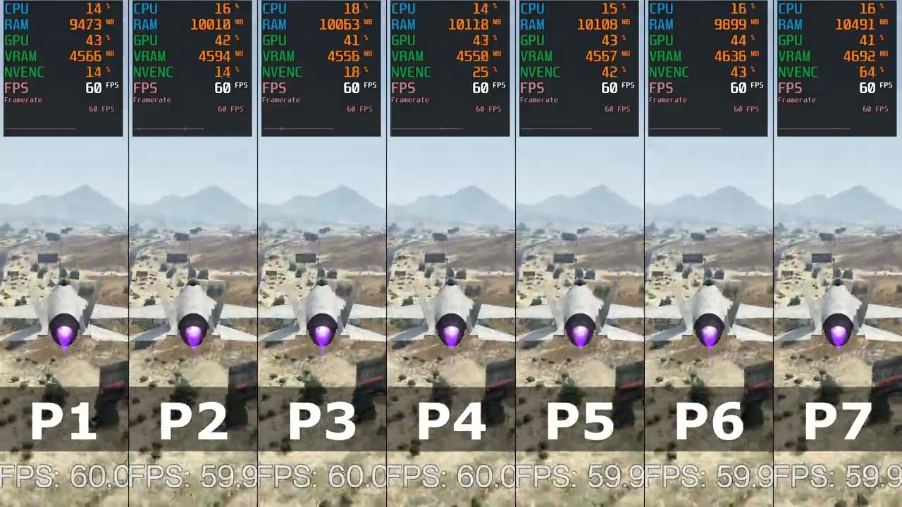 OBS New NVENC Presets Benchmark (NVENC Usage) CQP Recording at 1440p