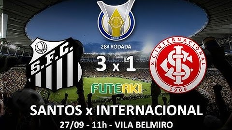 Melhores momentos: Santos 3 x 1 Internacional pela 28ª rodada do Campeonato Brasileiro