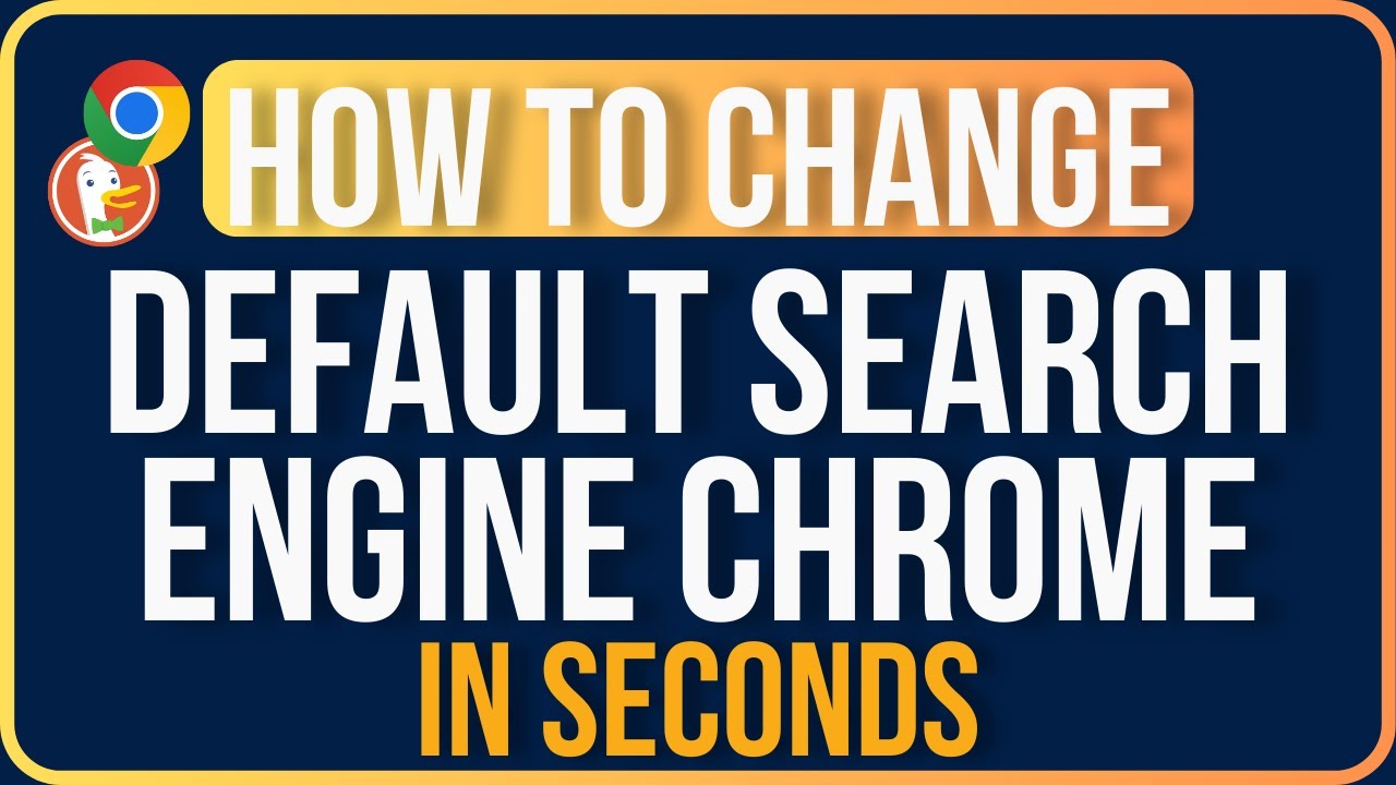 How to Change Default Search Engine (Easy Tutorial) - YouTube