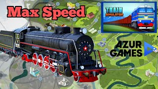 Max speed on the Soviet steam locomotive FD 20 level 9 Premium in Train Simulator - 2D Railroad Game screenshot 2