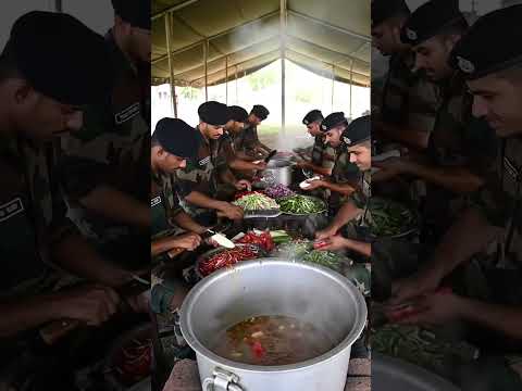 Indian Army Cooks in Action 24 Soldiers Preparing a Feast with Military Precision army