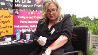 Funky Face Painters – Arm Painting Demonstration