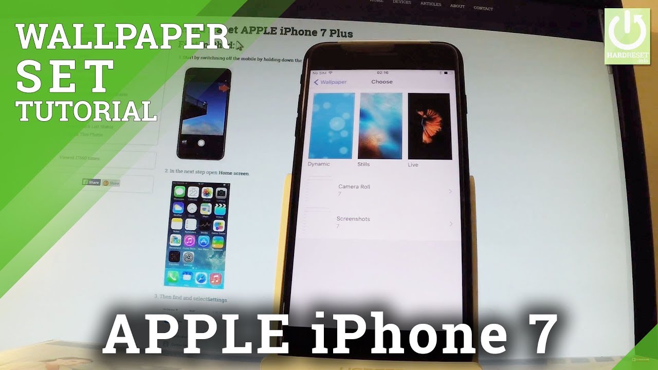 How To Change Wallpaper In Iphone 7 Plus Set Up Iphone Wallpaper Youtube