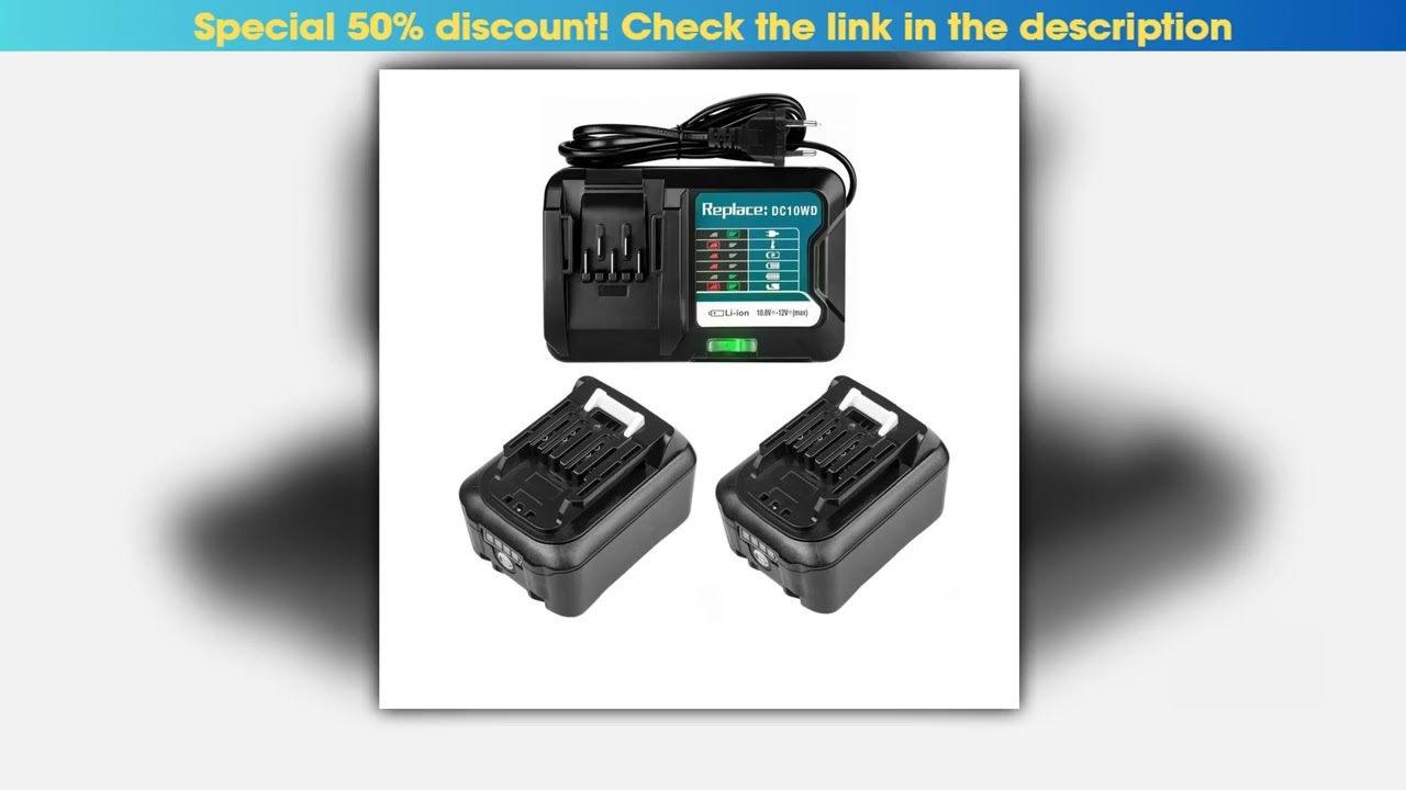 108V 12V 6A Rechargeable Replace LiIon Battery for Makita CXT 60Ah Slide Style BL1040 BL1040B