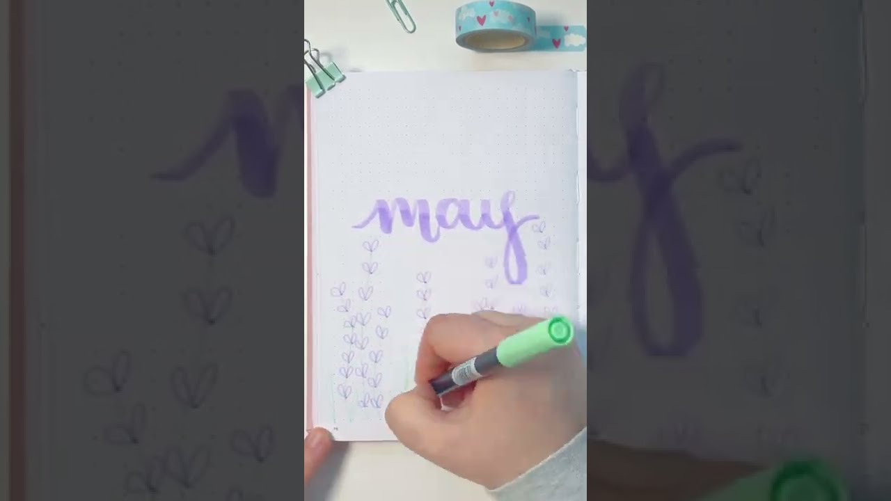 May bullet journal theme idea 💜🌱
