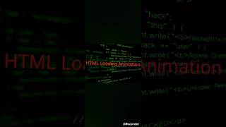 How To Create HTML use Loading Animation 😱🔄#terminal#html#javascript#programming#code#css#loading