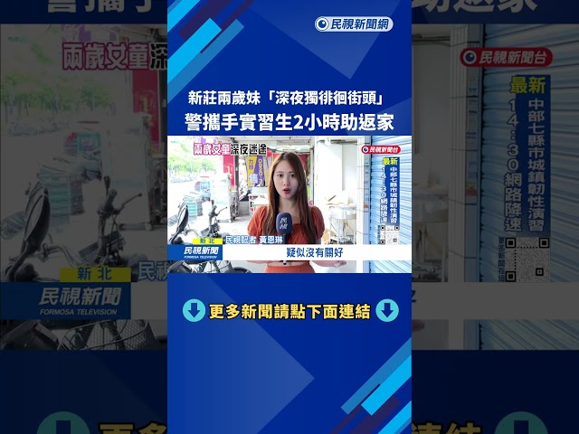 詭異！ 2歲女童深夜徘徊街頭 警聯手實習生找家人－民視台語新聞