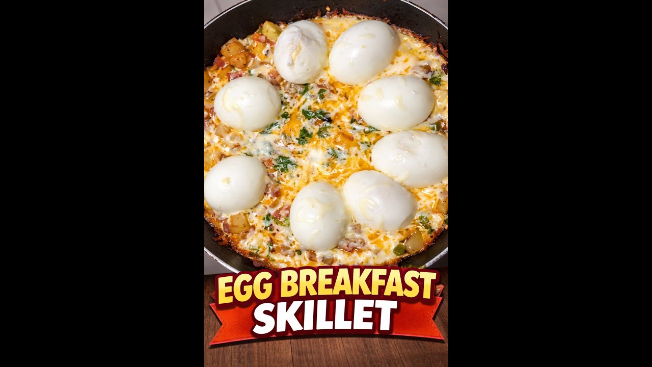 Cheesy Egg Skillet Recipe | Easy High-Protein Breakfast | One Pan Egg & Potato Cheese Fry