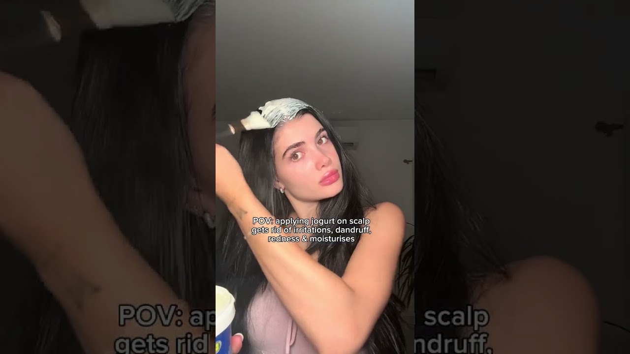 Yogurt is soo good for hair health 🤍