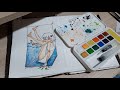 Unboxing⋆˚☆˖° Pintando con acuarela ⋆˚☆˖° speedpainting /Paint with me
