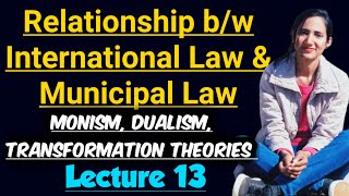 Relationship between International and Municipal Law |  Monism Dualism and Transformation theory