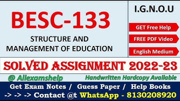 BESC 133 SOLVED ASSIGNMENT 2022-23 | In English | IGNOU