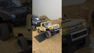 Jeep Wrangler Rubicon MN128 Saves Toyota LC79 MN82 #rccar #automobile #foryou #viral #shorts