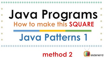 56 Java Program Patterns Square Method 2 |