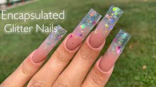 Encapsulated Glitter Nails! | Polygel Nails | Safiya Jordan