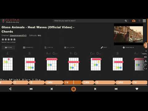Glass Animals - Heat Waves//complete guitar tutorial+full tabs +easy