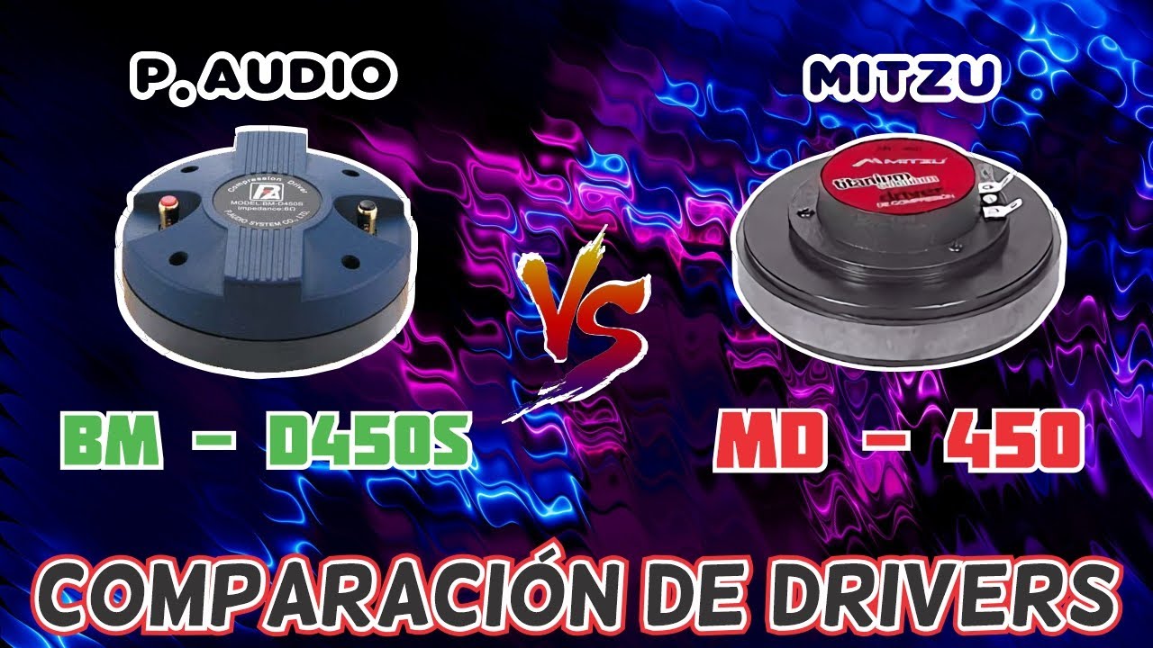 🟢Comparación de 🔊 DRIVER P.Audio bm d450s - 🔊 DRIVER mitzu md450 - YouTube