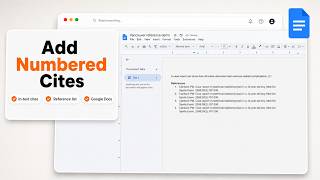 How to Add Vancouver Style Reference in Google Docs (Medical References Standard)