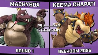 Machybox (Donkey Kong/K.Rool) vs Keema Chapati (Zelda/Bowser) - Geekdom 2025