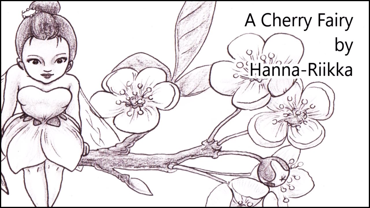 Mixed media art: A Cherry Fairy