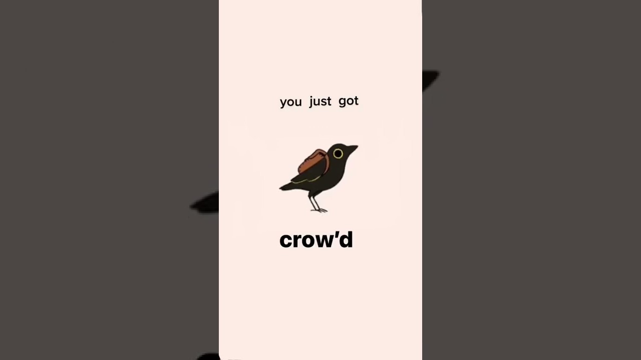 you just got crow'd #shorts