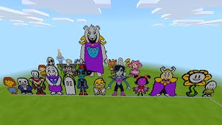 Undertale Characters Pixel Art 3 - Minecraft Ps4 Edition