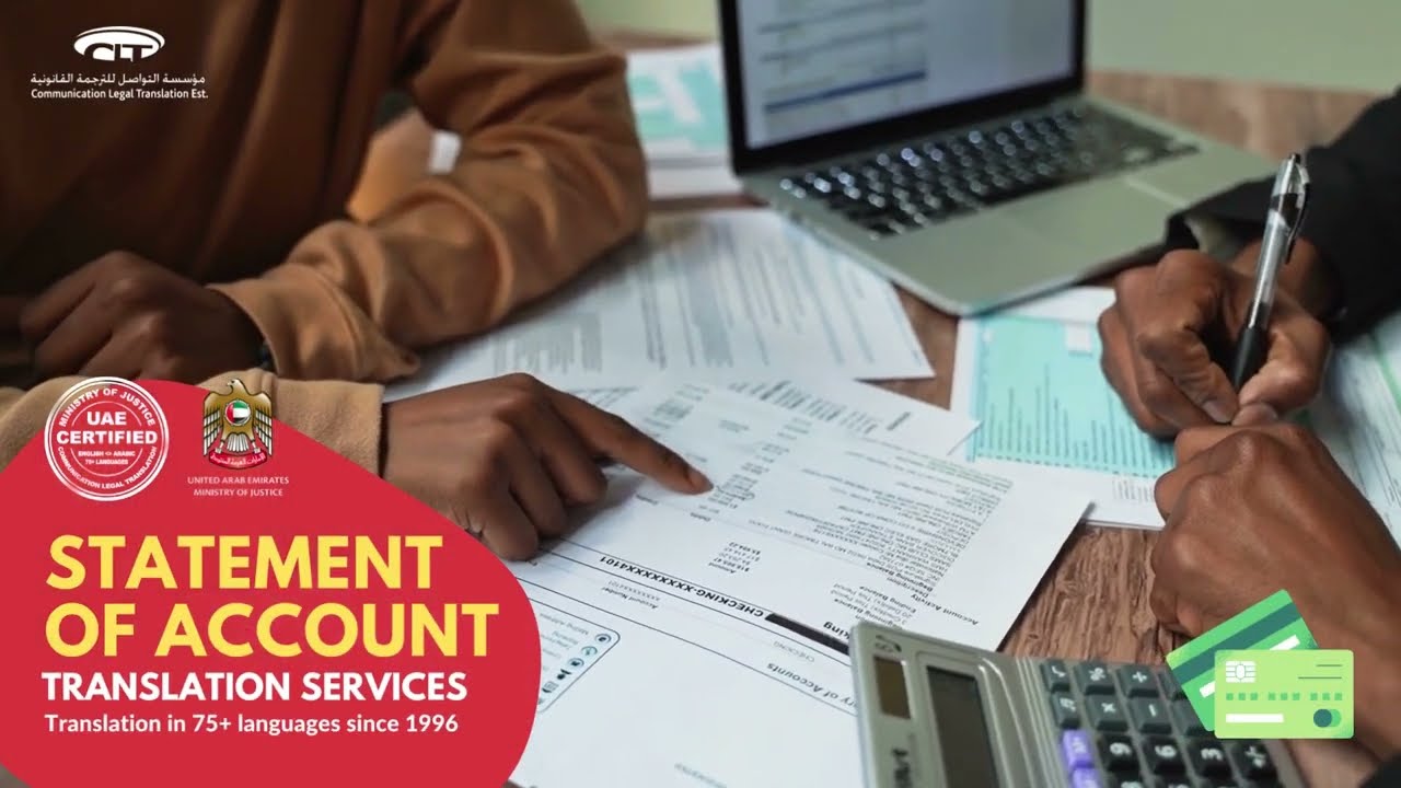 Statement of Account Translation Services
