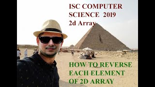 2d Array Palindrome number isc computer science 2019 with class name MatRev
