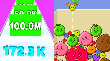 Fruit Merge Vs Number Run Shooting| Max Levels | New APK update