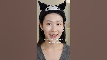 How to fix UNEVEN EYELIDS! #tutorial #eyelids #beautytips