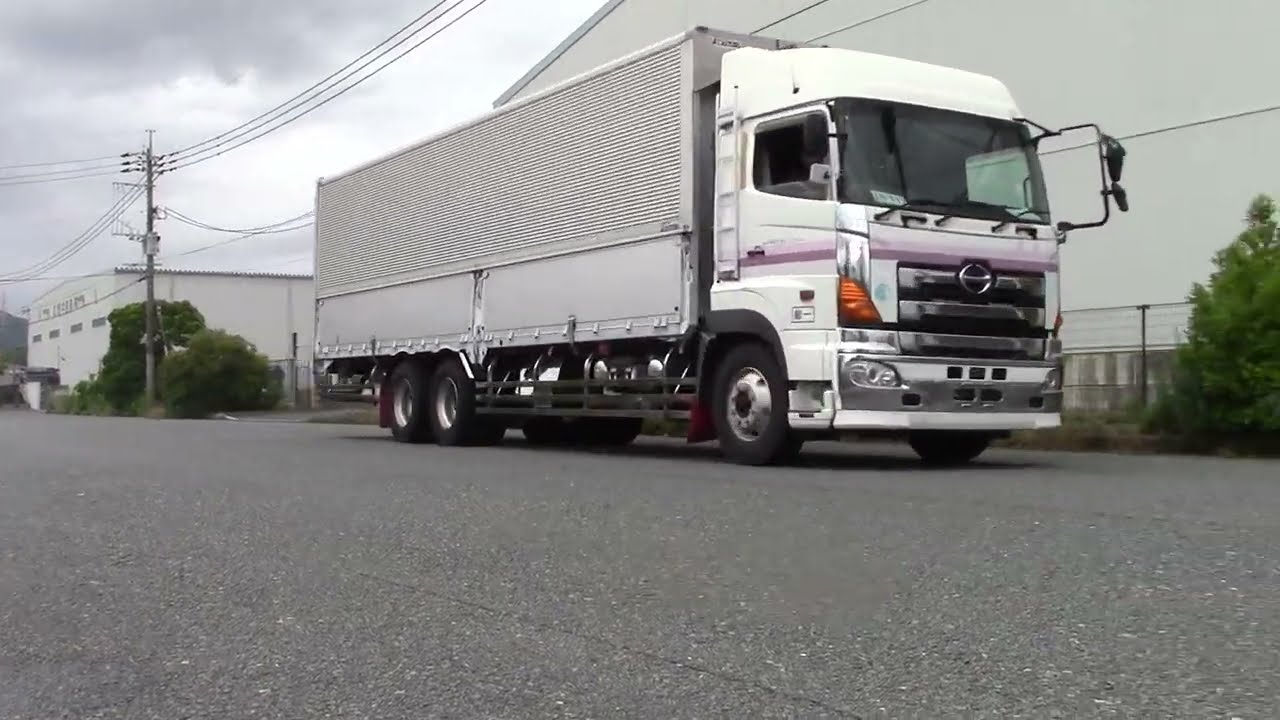 日野グランドプロフィア マフラー音 E13C リターダー作動音 Jake Brake