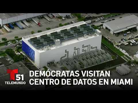 Democratic leaders visit data center in Miami-Dade
