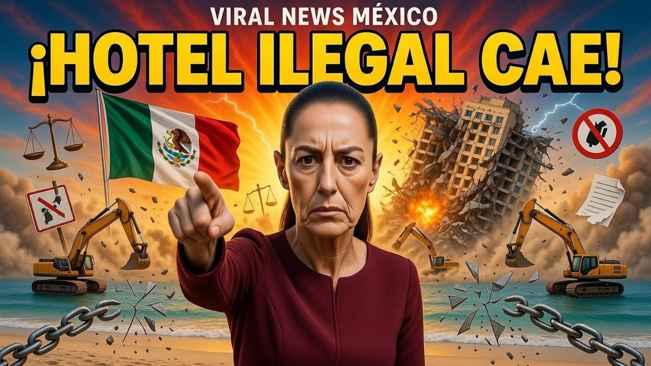 Claudia Sheinbaum: Derriban hotel que se apoderó de playa en territorio mexicano