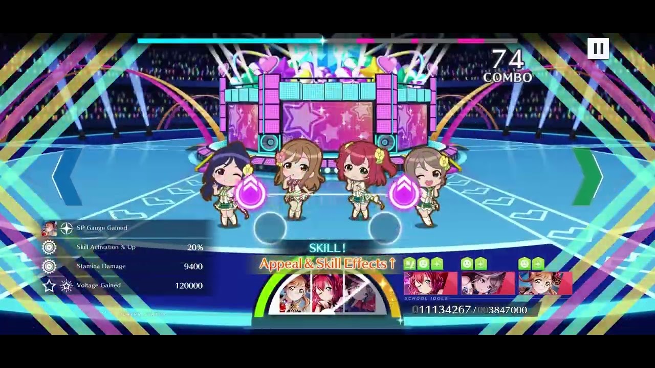 Love Live ALL STARS - Make-Up Session ABC Advanced S Rank Gameplay